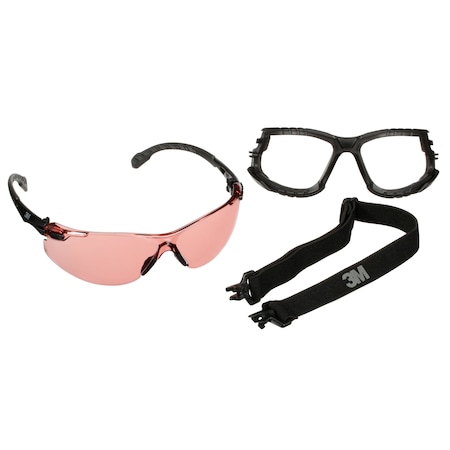 3M Solus 1000 Series, Blk Temples, Scotchgard Anti-Fog Coating, I/O VM AF-AS lens, Foam/Strap 7100221212